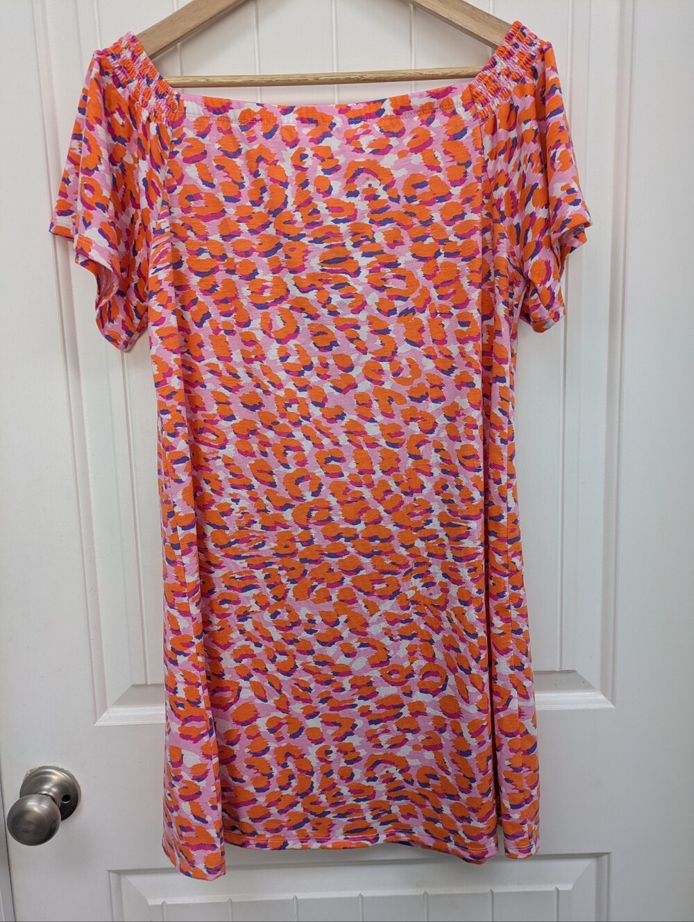 West Loop Pink, Orange & Purple Leopard-Print Dress